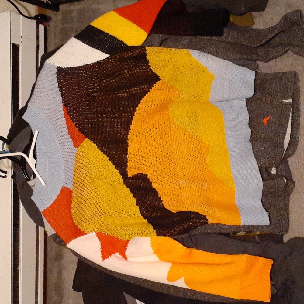 Abstract art sweater